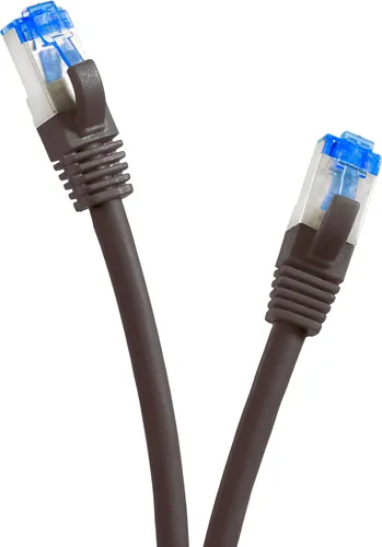TPFNet 10m Cat.6A Patchkabel / Netzwerkkabel S/FTP 10GBit, schwarz