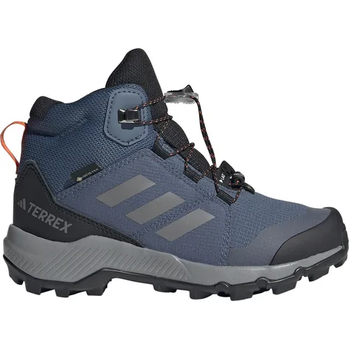 adidas Terrex Kinder Mid GTX Schuhe - Größe 35, blau - Wasserdichte Wanderschuhe für Kinder, ideal für Abenteuer in der Natur und Freizeitaktivitäten mit optimalem Halt.