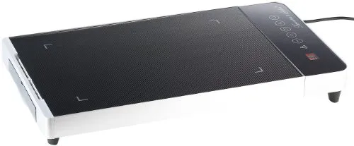 Rosenstein & Söhne Glaskeramik Grill: Tisch-Glasgrill mit Touchpad und Timer, 800 W, bis 300 °C (Teppanyaki, Glaskeramik Grillplatte, Grillplatten)