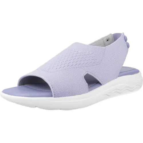 Geox D SPHERICA EC5 Sandal, LT Violet, 41 EU - Wanderschuhe mit atmungsaktivem Leder und synthetischem Innenmaterial, ideal für komfortable Wanderungen und Outdoor-Aktivitäten.