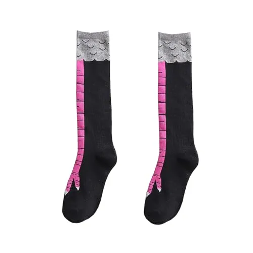 Produktbild WANTUSHUI Schwarz Chicken Leg Socks,Lustige Socken Lustig,Lustige Kostüme,Fun Kniestrümpfe Hühnersocken,Hühnerbeine Hühner Strümpfe,Socken Mit Hühnerbeinen,Huhn Kostüm,Hühnersocken​​