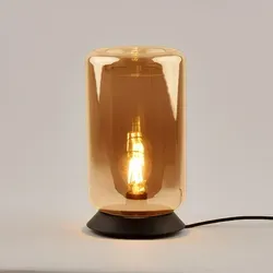 s.luce Tischlampe Orange, Oval, Glas von s.luce