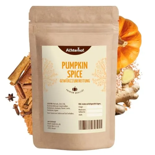 Pumpkin Spice Gewürzzubereitung 100 g | Kürbis-Gewürz | zum kochen von Kürbissuppe, Ofenkürbis oder Kürbis-Desserts | würzig, süß-scharfe Note für alle Kürbisgerichte | vom Achterhof