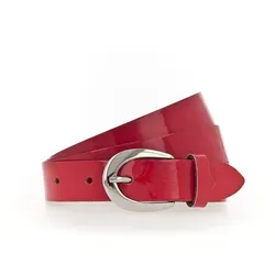 Tamaris Gürtel Essential Classics TB0004L03 - Damen-Gürtel aus hochwertigem Lackleder mit schlichter, silberglänzender Dornschließe und nachhaltiger Zertifizierung – ideal für jedes Outfit.