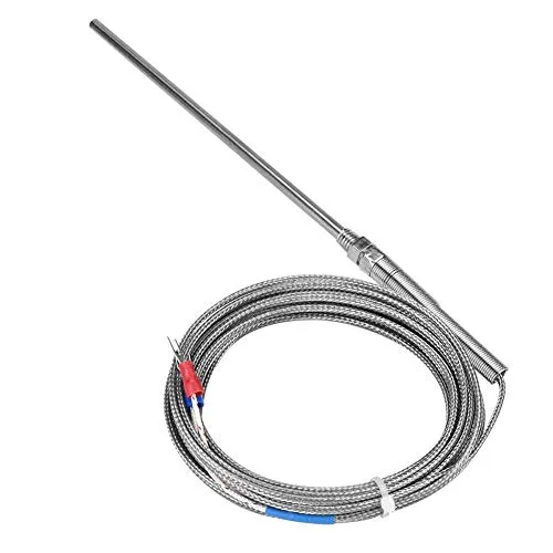 Thermoelement-Sensorsonden, Typ K, hohe Temperatur, 5 m Kabel, fuer Industrie, Labor, Küche