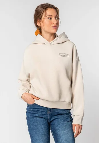 Sublevel Damen Basic Pullover Hoodie mit Mini-Print - Kapuzenpullover für Damen, aus weichem Baumwollmix, ideal für lässige Looks mit Leggings oder Jeans, cooler Mini-Print für einen stylishen Akzent.