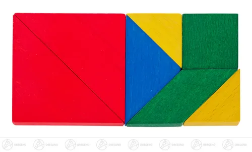 Tangram Legespiel aus Holz Erzgebirge Ebert
