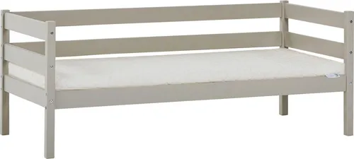 HOPPEKIDS ECO Comfort Kinderbett - Massivholz Kinderbett aus Kiefer, nordisch umweltzertifiziert und ideal für sicheres Schlafen. In tauben grau, inkl. Rollrost und Komfortschaummatratze.