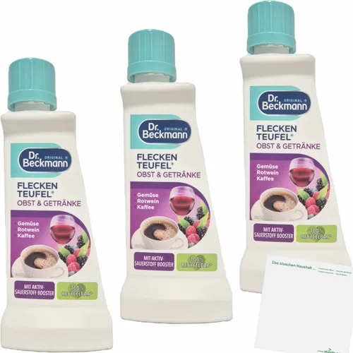 Dr. Beckmann Flecken Teufel Obst & Getränke 3er Pack Wäschepulver 3x50ml Flasche