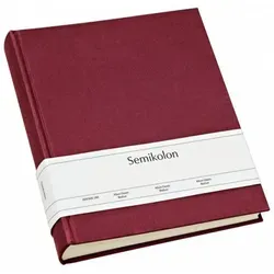 Semikolon Album Classic Medium burgundy - Fotoalbum in hochwertigem Buchleinen, 80 Seiten für 160 Fotos (10 × 15 cm), schützt Ihre Erinnerungen mit Pegaminpapier.