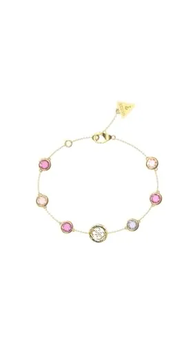 GUESS Petra Crystals & 4G Bracelet - Gliederarmband mit funkelnden Glassteinen, verstellbar von 16 bis 18,5 cm, ideal für trendbewusste Damen und als Geschenk.