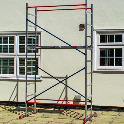 HOME MASTER Gerüstturm 4m | Fahrbares Arbeitsgerüst für Heimwerker