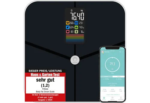 Fitleap Personenwaage mit Körperfett- & Muskelanalyse