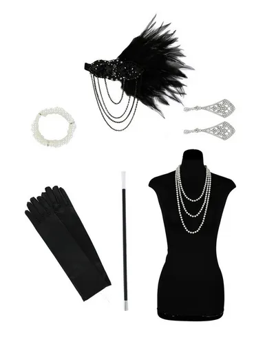 thetru 20er Jahre Kostüm Accessoire-Set für Damen