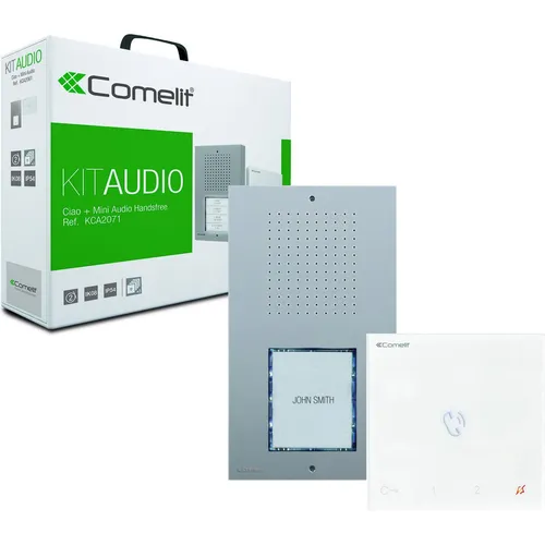 Comelit Einfamilienhauskit Ciao 1-4WE - Türklingelanlage für Einfamilienhäuser, inklusive modernem Design und einfacher Installation für mehr Sicherheit und Komfort.