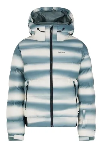 Protest Mädchen Ski- und Snowboardjacke PRTKATIE JR - Ski-Bekleidung für Mädchen mit 10.000 mm Wasserdichtigkeit, ideal für trockene Abenteuer im Schnee. Feste Kapuze und reguläre Passform sorgen für Komfort und Schutz.