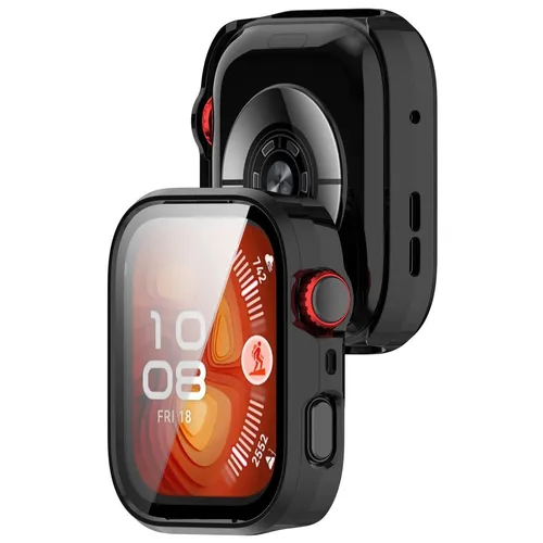 Bizon Case+Glass Uhr Huawei Watch Fit 4 Pro schwarz