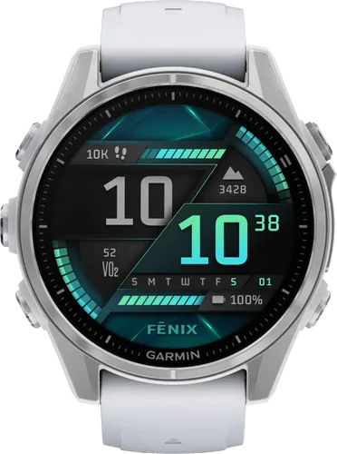 Garmin fenix 8 (43mm) - Multisport-Smartwatch mit QuickFit-Silikon-Armband, Tauchzertifizierung und integrierter LED-Taschenlampe für Outdoor-Enthusiasten