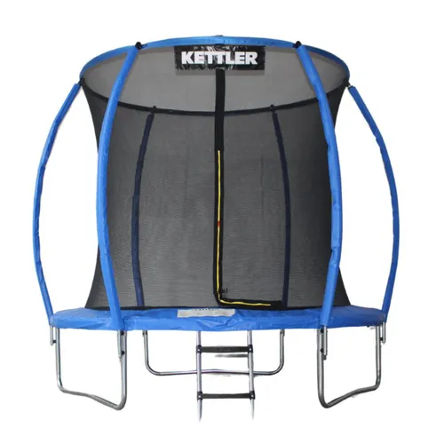 KETTLER Outdoor Trampolin JUMP, Ø 244 cm - Trampolin für den Garten mit Sicherheitsnetz (180 cm) und robustem verzinktem Stahlrahmen. Ideal für alle Altersgruppen – für unvergesslichen Sprungspaß im Sommer!