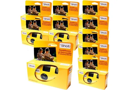 TopShot 10 x Einwegkamera Topshot gelb/rot Einwegkamera von TopShot