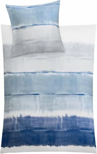 Kleine Wolke Bettwäsche Long Beach, Taubenblau 135x200 cm - Bettwäsche-Set aus hochwertigem Mako-Satin in Taubenblau, 100% Baumwolle, mit praktischem Reißverschluss und bis 60° waschbar, ideal für ein gemütliches Schlafzimmer.