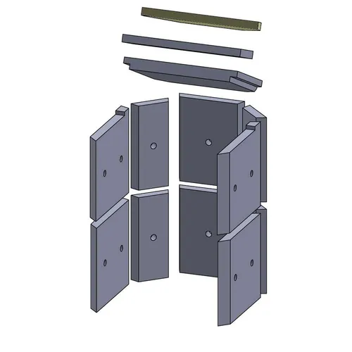 Heizgasumlenkplatte oben 320 x 97 x 20 mm (Vermiculite) passend für Fireplace...