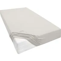 Biberna Spannbettlaken Conny, Jersey-Elasthan in grau von biberna