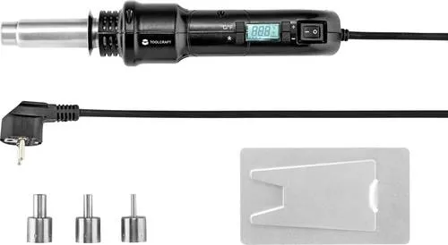 TOOLCRAFT Entlötkolben 230 V 300 W - Lötgeräte mit 3 wechselbaren Spitzen und einem Temperaturbereich von 300°C - 500°C für präzises Arbeiten. Inkl. Metall Ablageständer und 2-Komponentengriff für einfache Handhabung.