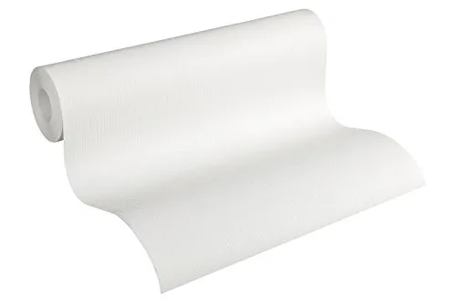 A.S. Création 336371 Vliestapete Meisterputz 15 m Alternative zur Rauhfaser Unitapete, 15 x 0,53 m, weiß