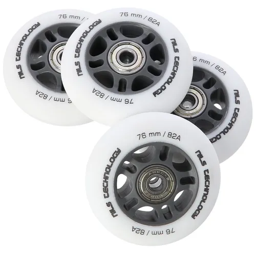 PU 76x24 82A BIAŁE MATOWE (4 szt.) + ABEC-9 (8 szt.) ZESTAW NILS E 5907695544619