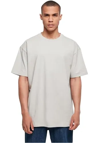 Build Your Brand Herren T-Shirt Heavy Oversize Tee, Basic T-Shirt für Männer, Oversized Fit, Baumwolle, XXL, lightasphalt