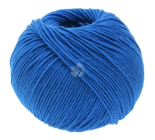 LANA GROSSA COOL WOOL Häkelwolle - 50 g, 160 m Lauflänge in Tintenblau, kuschelig weich aus 100% Merinowolle, pflegeleicht und ideal für kreative Projekte