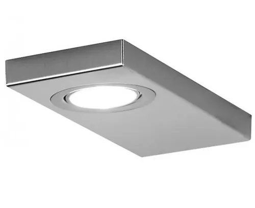 LED Einzelleuchte Leon 2.0 Edelstahl Unterbauleuchte ohne Schalter - Moderne Unterbauleuchte aus Edelstahl, energiesparend mit warmweißem Licht. Ideal für Küche, Flur und Wohnzimmer. Hohe Lichtstärke von 190 lm bei nur 3 W Verbrauch.