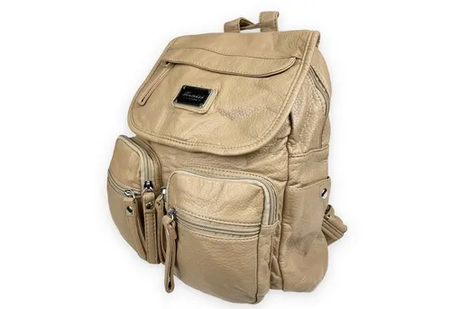 Taschen4life Cityrucksack lässiger Damen Rucksack von Kumixi 160432, weiches Leder Imitat, viele Fächer