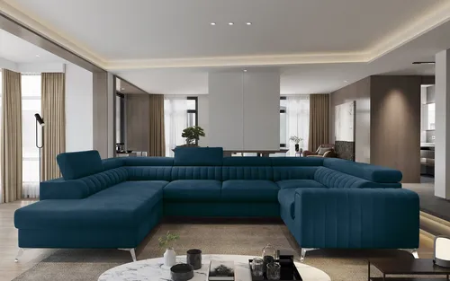 yourhouse24 Wohnlandschaft Louis mit Bettkasten und Schlaffunktion