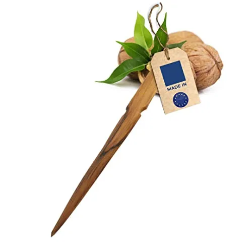 HOFMEISTER® Brieföffner aus geöltem Nussbaum-Holz, 20 cm, öffnet mit der Klinge alle Briefe sauber und schnell, hochwertiges Naturprodukt, handgefertigt in der EU