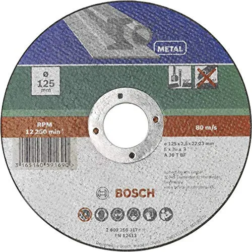 Bosch Home and Garden 2609256317 DIY Trennscheibe Metall 125 mm ø x 2.5 mm gerade