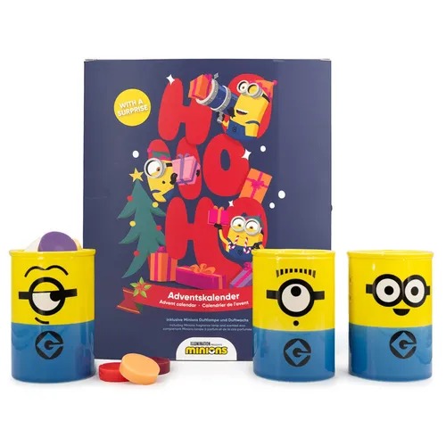 Minions Adventskalender mit Teelicht Duftlampe und 24 Duftwachs