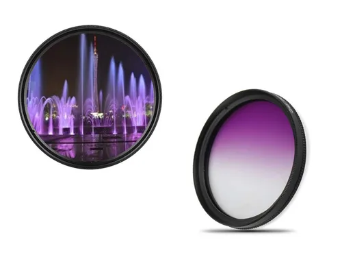 dHD DIGITAL Marken 49mm Farbverlaufsfilter lila Farbfilter Graduated 49 mm