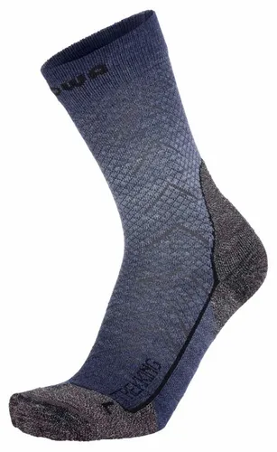 Lowa Wandersocke Crew Trekking (Merinowolle, Wabenstruktur) blau - 1 Paar, Größe: 43-44