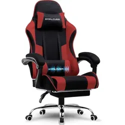 GTPLAYER Gaming-Stuhl mit Fußstütze und Taschenfederkissen