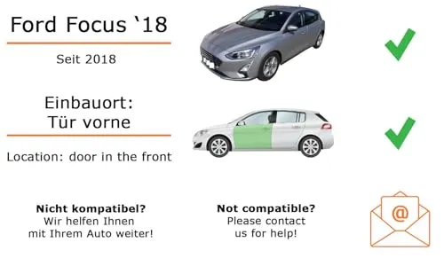 JUST SOUND Einbauset für Ford Focus '18 mit Pioneer TS-G1720F Lautsprechern - Komplettset für Ford Focus '18: 16cm 2-Wege Koaxial-Lautsprecher mit 300W Maximalleistung, ideal für kraftvollen Klang und einfachen Einbau.