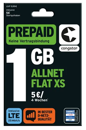 Handy-Prepaid- & -SIM-Karten von Congstar