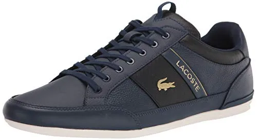 Lacoste Herren Chaymon Sneaker, Marineblau/Schwarz, 47 EU in blau von Lacoste