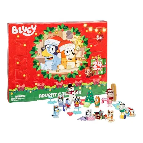 MOOSE_TOYS Adventskalender Bluey - Action- & Spielfiguren, mit 24 Überraschungen für jeden Tag im Advent und tollen Bluey-Themenfiguren!