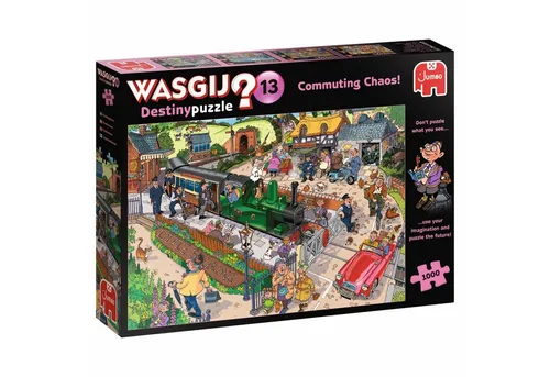 Jumbo Spiele Wasgij Destiny 13 Commuting Chaos! 1000 Teile Puzzle - Standard-Puzzle mit 1000 Teilen, fördert Kreativität und Geduld, ideal für Puzzle-Liebhaber und entspannende Stunden.