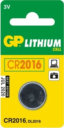 BATERIA GUZIKOWA LITOWA 3V CR2016 GP BATTERY 4891199001123