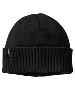 Patagonia Herren Brodeo Beanie, Schwarz, Einheitsgröße EU - Mützen aus recyceltem Material, warm und bequem mit originellen Motiven, ideal für kalte Tage und umweltbewusste Mode.