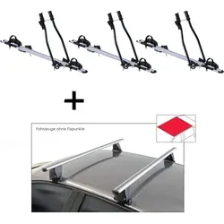 3x Fahrradträger SAGITTAR + Dachträger VDP Delta kompatibel mit Tata Aria (5 Türer) ab 2012