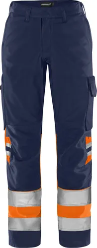 Fristads Kansas 131983-271 High Vis Green Hose Damen Kl. 1 - Nachhaltige High Vis Hose für Damen aus 70% recyceltem Polyester und 30% Bio-Baumwolle, ideal für Sicherheit und Komfort bei der Arbeit. Mit CORDURA® Verstärkungen und geprüft nach EN ISO 20471 Klasse 1.